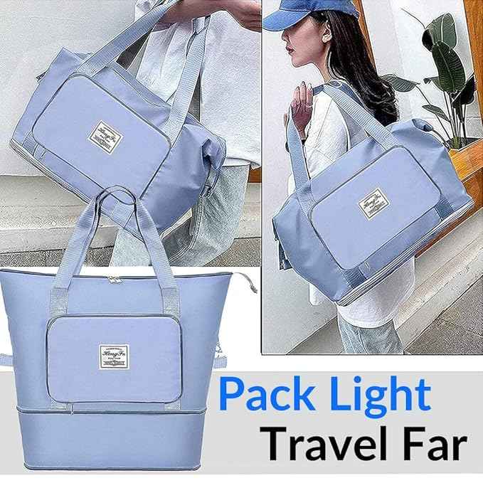 Expandable Folding Travel Bag for Women, Luggage Bag for Travel (Multicolor)