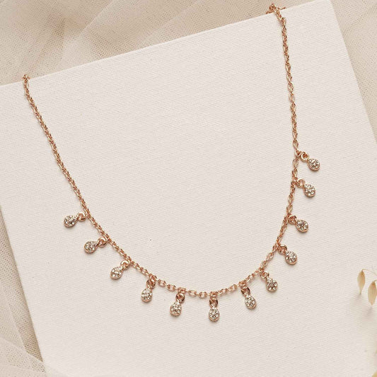 Women Rose Gold Stary Night Necklace