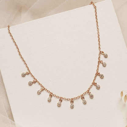 Women Rose Gold Stary Night Necklace